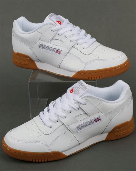 men's white reebok trainers.